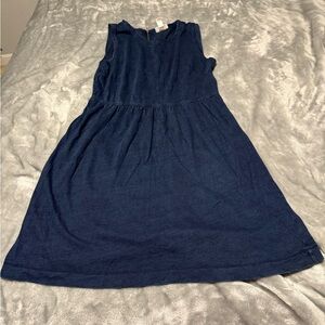 LOFT Blue Sleeveless Crew Neck Sundress